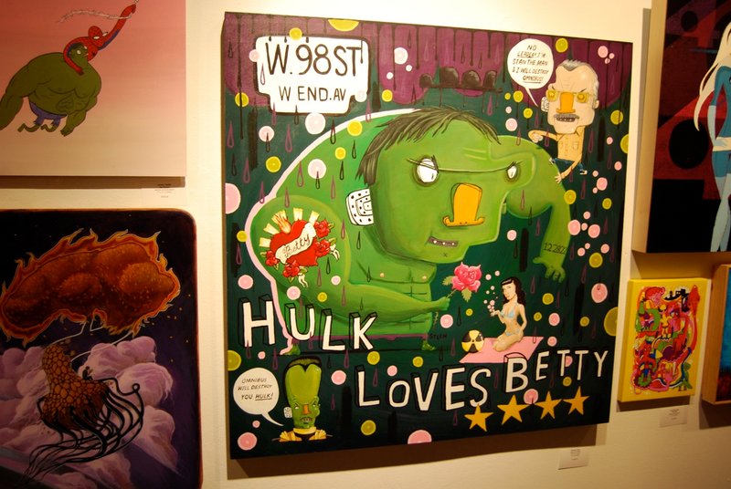 Illustration for article titled Trippy Re-Interpretations of Stan Lee's Comic Book Characters at Art Show